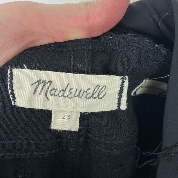 Madewell Black Maternity Skinny Jeans Over The Belly Lunar Wash Size 25 Denim - Picture 4 of 16